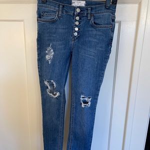 Free People Distressed Skinny Ankle